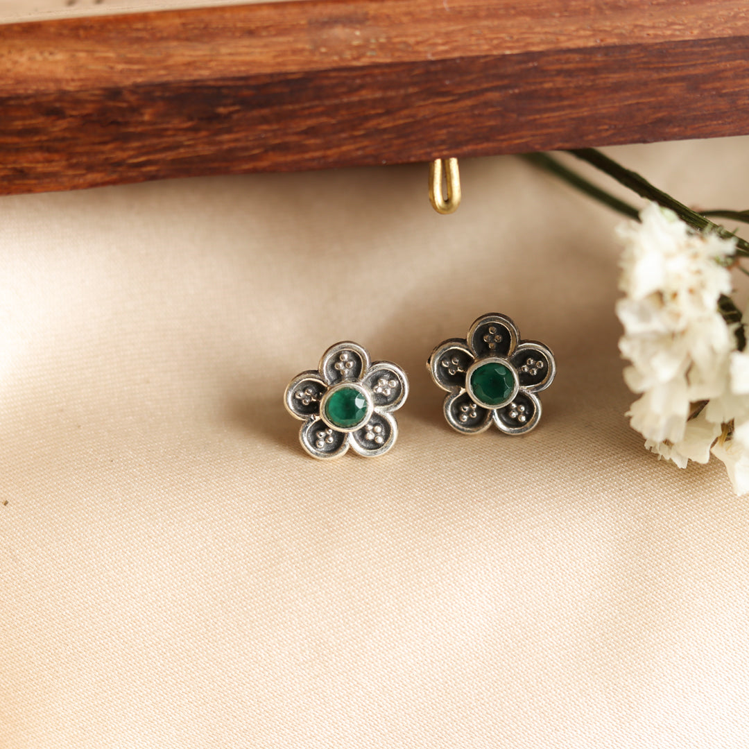Floral Green Studds