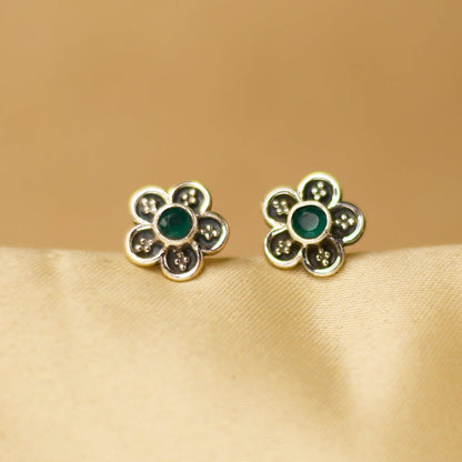 Floral Green Studds